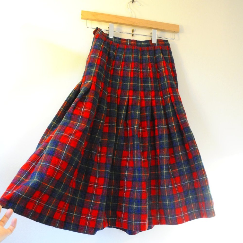 VINTAGE PENDLETON WOOL TARTAN SKIRT